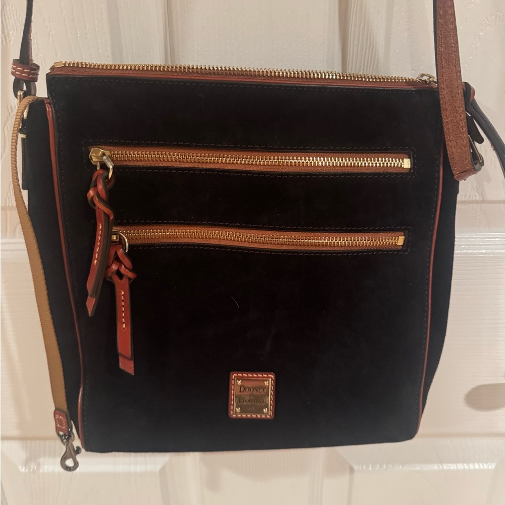 Dooney & Bourke Black and Tan Crossbody Bag